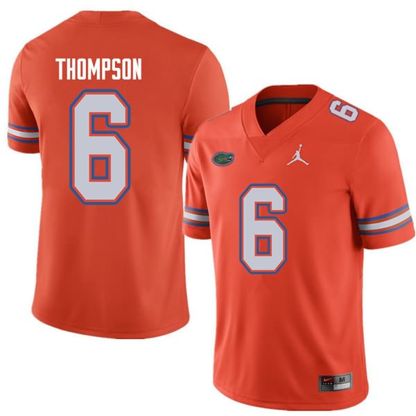 NCAA Florida Gators Deonte Thompson Men's #6 Jordan Brand Orange Stitched Authentic College Football Jersey BDV8364TB